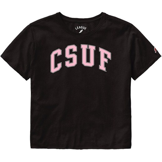 League CSUF Cotton Crop Top - Flamingo